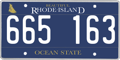 RI license plate 665163