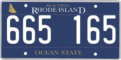 RI license plate 665165
