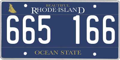 RI license plate 665166