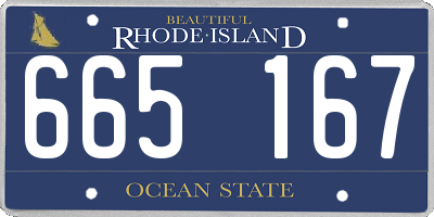 RI license plate 665167