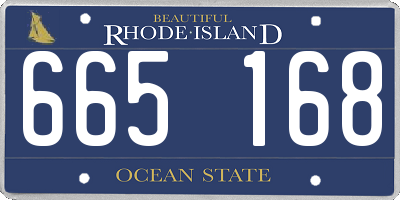 RI license plate 665168
