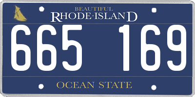 RI license plate 665169
