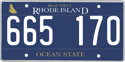 RI license plate 665170