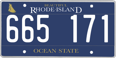 RI license plate 665171