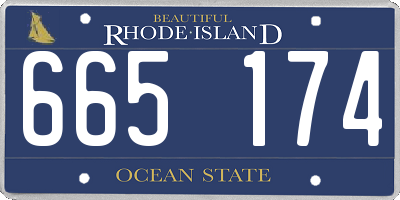 RI license plate 665174
