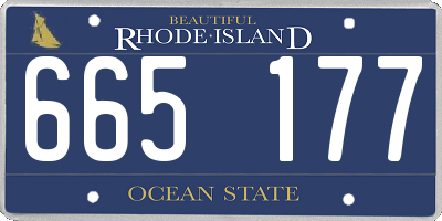 RI license plate 665177