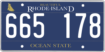 RI license plate 665178