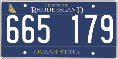 RI license plate 665179