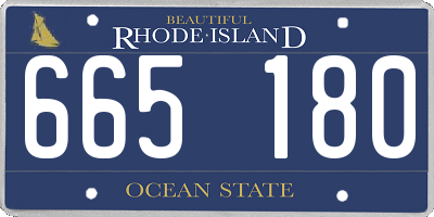 RI license plate 665180