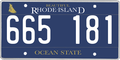 RI license plate 665181