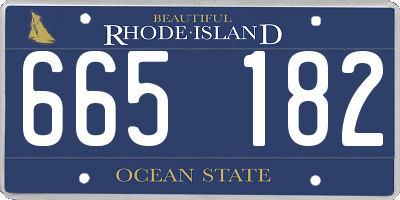 RI license plate 665182