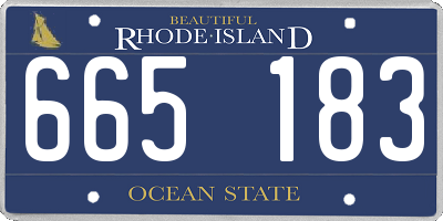 RI license plate 665183