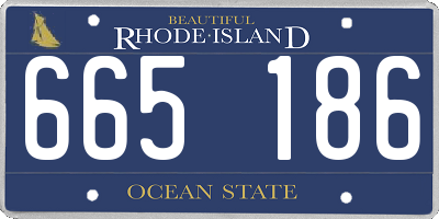 RI license plate 665186