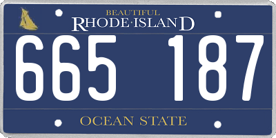 RI license plate 665187