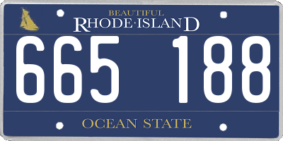 RI license plate 665188