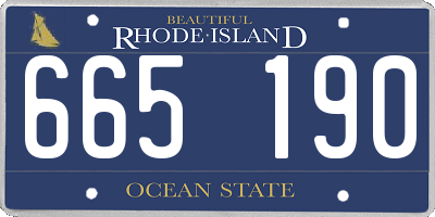 RI license plate 665190