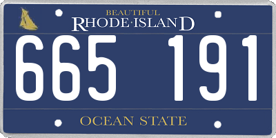RI license plate 665191
