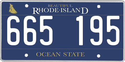 RI license plate 665195