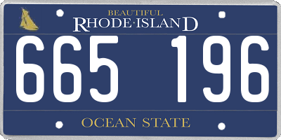 RI license plate 665196