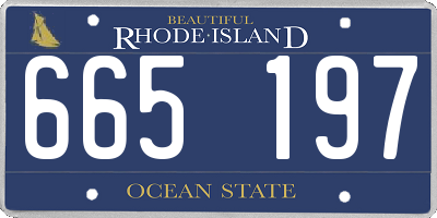 RI license plate 665197