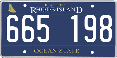 RI license plate 665198