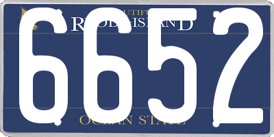 RI license plate 6652