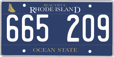 RI license plate 665209