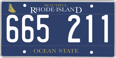 RI license plate 665211