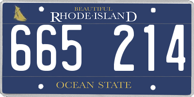 RI license plate 665214
