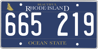 RI license plate 665219