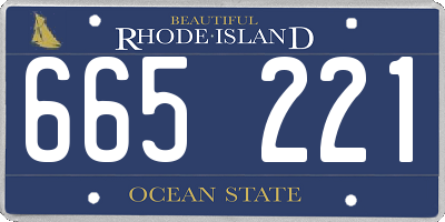 RI license plate 665221