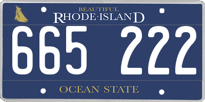 RI license plate 665222