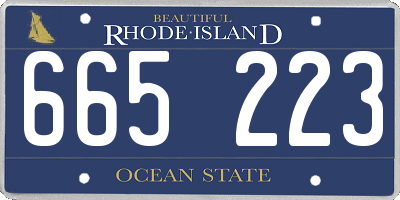 RI license plate 665223