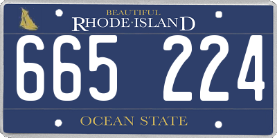 RI license plate 665224