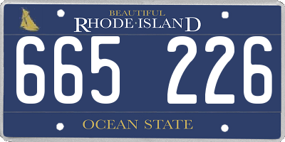 RI license plate 665226