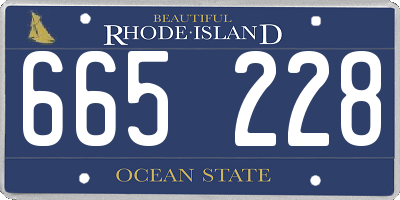 RI license plate 665228