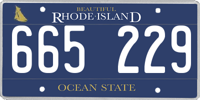 RI license plate 665229