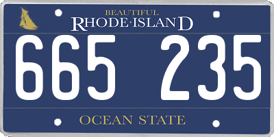RI license plate 665235