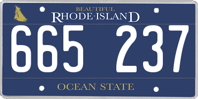 RI license plate 665237