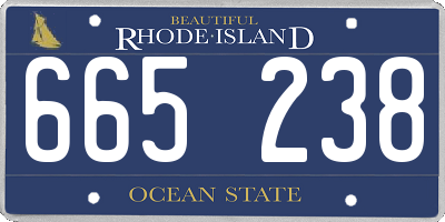 RI license plate 665238