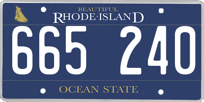 RI license plate 665240