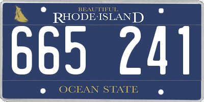 RI license plate 665241