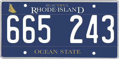 RI license plate 665243