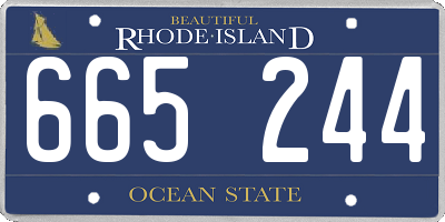 RI license plate 665244
