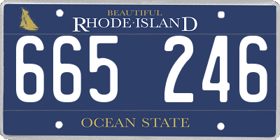 RI license plate 665246