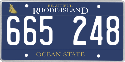 RI license plate 665248
