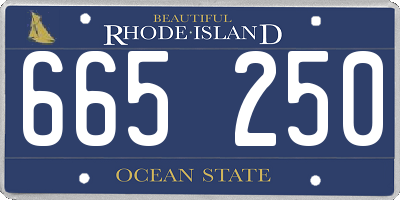 RI license plate 665250