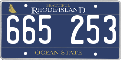 RI license plate 665253