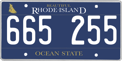 RI license plate 665255