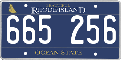 RI license plate 665256